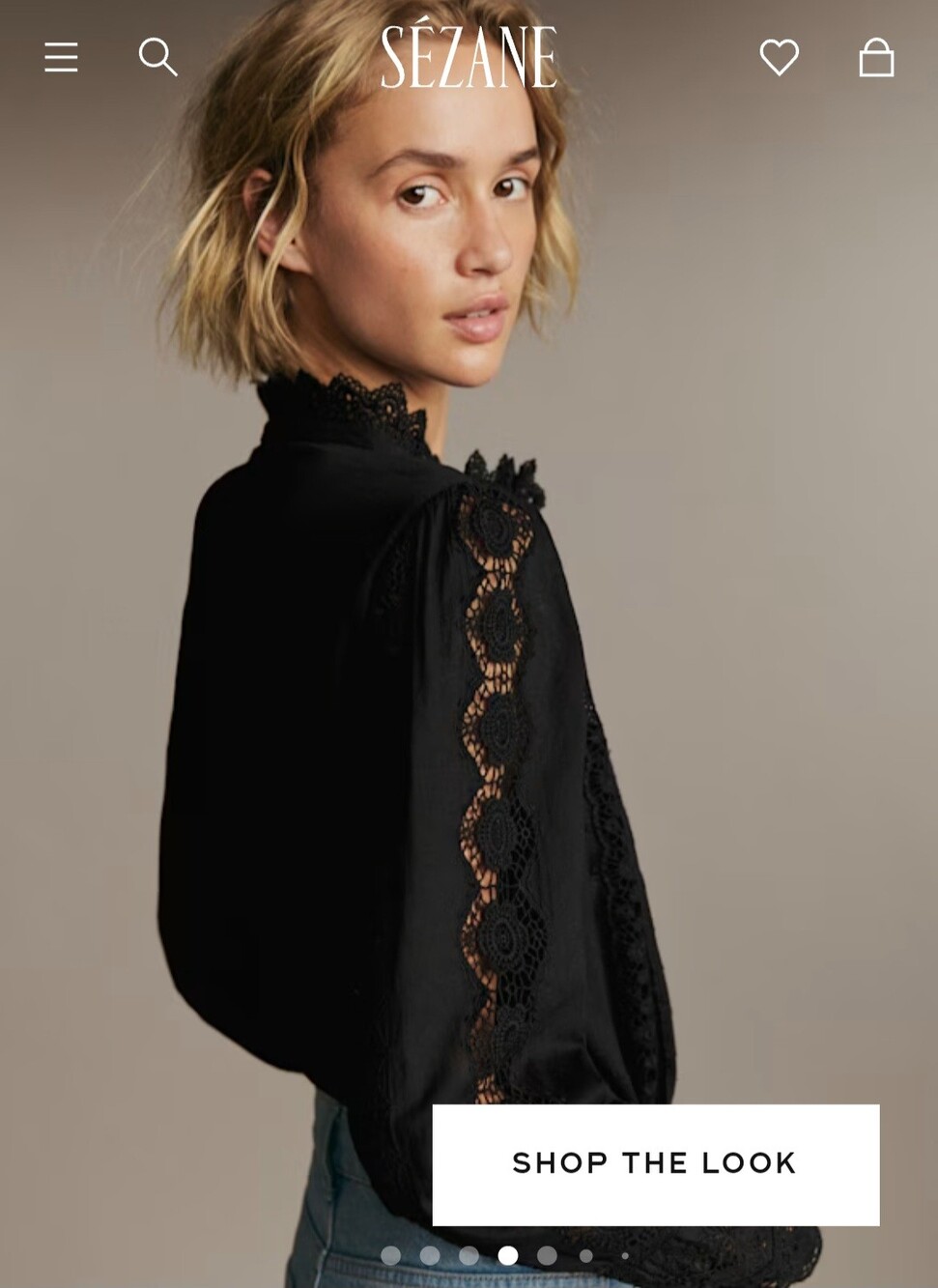 Sezane Rym Shirt In Black - Picture 4 of 10
